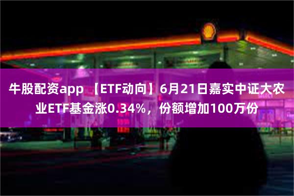 牛股配资app 【ETF动向】6月21日嘉实中证大农业ETF基金涨0.34%，份额增加100万份