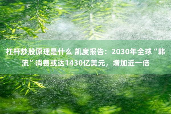 杠杆炒股原理是什么 凯度报告：2030年全球“韩流”消费或达1430亿美元，增加近一倍