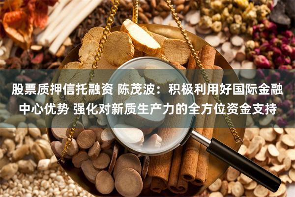 股票质押信托融资 陈茂波：积极利用好国际金融中心优势 强化对新质生产力的全方位资金支持