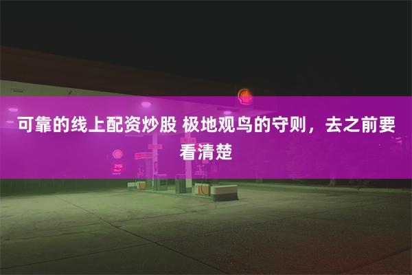 可靠的线上配资炒股 极地观鸟的守则，去之前要看清楚